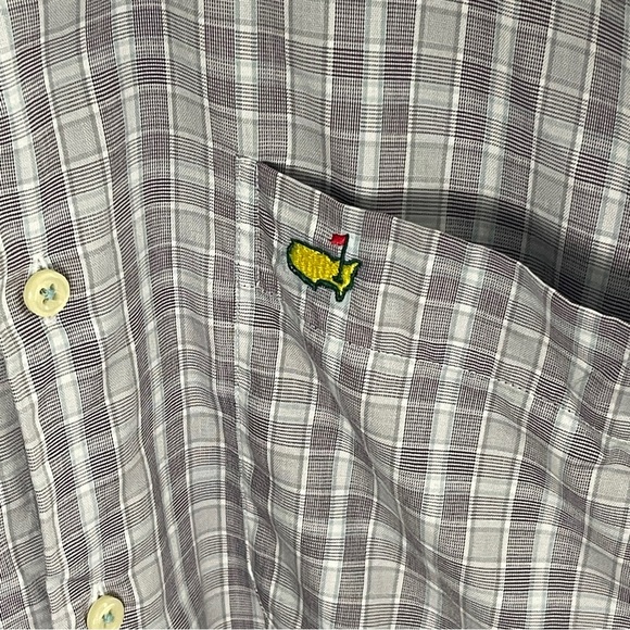 Clubhouse Collection Masters Size Large White Window Pane Button Down Cotton Men - Picture 3 of 10